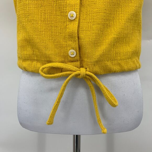 Madewell Textured & Thread Off The Shoulder Top Womens XS Extra Small Tie Waist - Picture 5 of 13